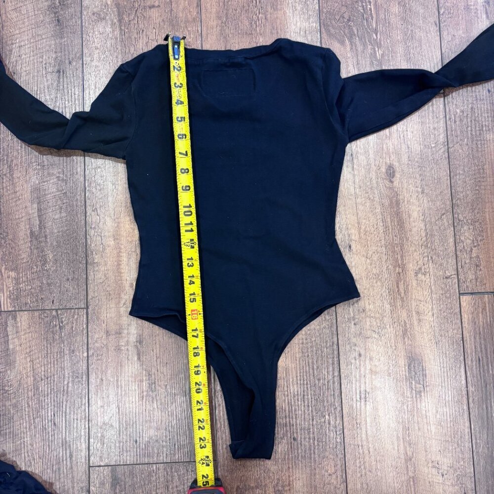 Studio by Brandon Blackwood Women Logo Bodysuit Black Size Small Thong Long - Picture 8 of 8